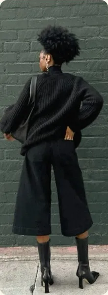 A chunky rib jumper